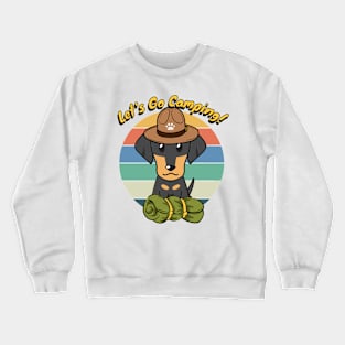 Cute Dachshund Wants to go Camping Crewneck Sweatshirt